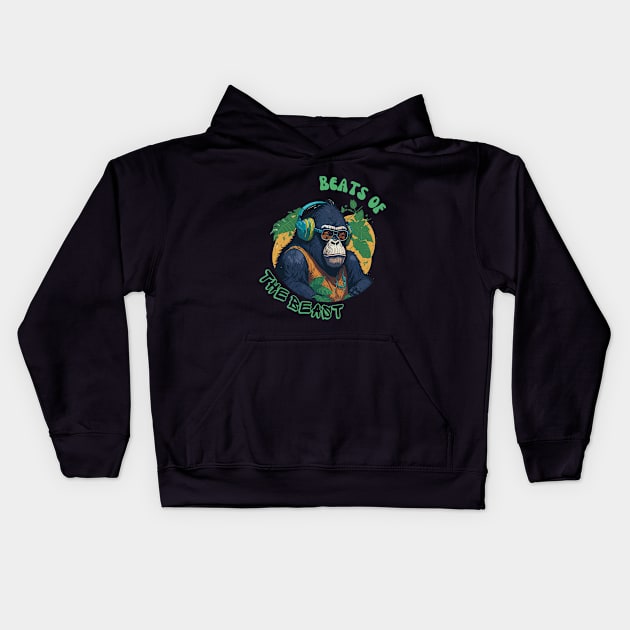 Beats of The Beast 03 Kids Hoodie by lufiassaiful